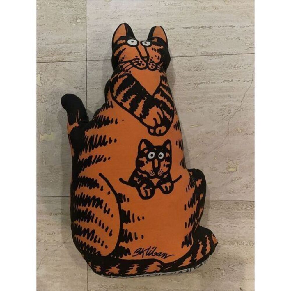 Vintage Kliban Momcat Pillow Kangaroo‎ Cat Plush 18"x10"x6"